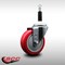 Service Caster 4'' SS Red Poly Wheel Swivel 7/8'' Expanding Stem Caster SCC-SSEX20S414-PPUB-RED-78 - alternate 4